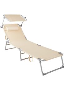 TecTake Tumbona Chloe beige - 403417