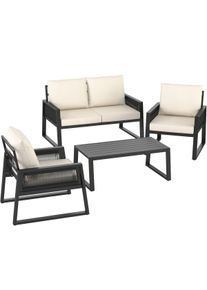 TecTake Conjunto de jardín lounge Captive en diseño de cuerda antracita - 405059