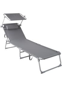 TecTake Tumbona Chloe gris - 403413