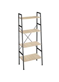 TecTake Estantería Liverpool 61,5 x 36,5 x 150cm - madera industrial clara, roble Sonoma - 404149