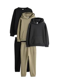 The Set, Drenge, Joggingdragt, Oliven / Sort, Størrelse 9 yrs