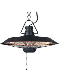 Calefactor de terraza Sunred Indus Bright - Acero - Aluminio - Longitud 36 cm - Altura 48,5 cm - colgante - negro - 2100 vatios