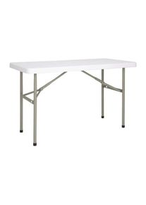 Mesa retangular dobrável branca de 122 cm. Bolero U543