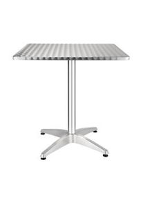 Mesa Bistro quadrada de 70x70cm em aço inoxidável para terraço Bolero CG834