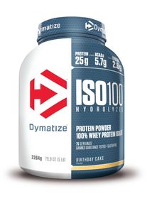 Dymatize ISO 100 Whey Protein, 2264 g Dose, Birthday Cake