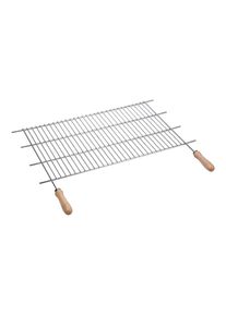 Parrilla Barbacoa De Zinc. 100X40Cm Asas De Madera Sauvic