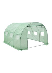 Helloshop26 - Serra da giardino tunnel in acciaio e polietilene 300 x 300 x 200 cm verde 03_0008256