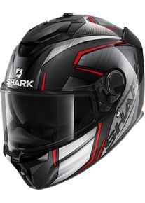 SHARK Spartan GT Carbon Kromium, full face helmet , color: Dark Grey/Grey/Red , size: XS