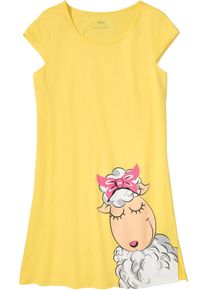 bonprix Dámska Nočná košeľa, krátka, z čistej bio bavlny, žltá, 56/58