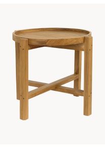 Moycor Ręcznie wykonany stolik pomocniczy z drewna tekowego Ibiza Brązowy Ø 56 x W 46 cm