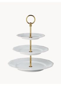 Rosenthal Etažérka Maria biela Zlatá, Biela Porcelán V 33 cm