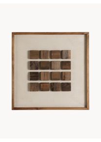 DPI Nástenná dekorácia v borovicovom ráme Sandy Hnedá, Béžová Š 62 x V 62 cm