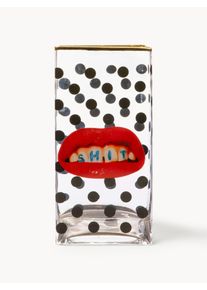 Seletti Wazon ze szkła Toiletpaper, W 30 cm Transparentny, Kolorowy Szkło S 15 x W 30 cm