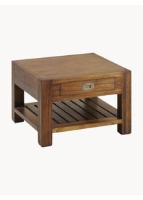 Moycor Ręcznie wykonany stolik kawowy z drewna mindi Star Brązowy S 60 x W 40 cm