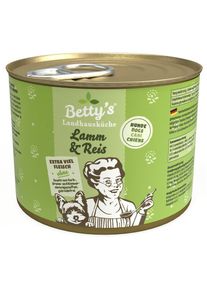 Bettys Landhausküche Nassfutter mit Lamm & Reis, 6x200g