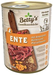 Bettys Landhausküche Nassfutter mit Ente & Amaranth, 6x400g