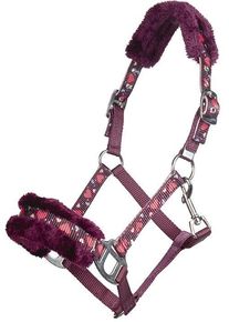 HKM Heart Halfter, weinrot, Mini Shetty