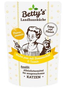 Bettys Landhausküche Cat Nassfutter mit Huhn pur, 12x100g