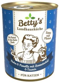 Bettys Landhausküche Cat Nassfutter mit Huhn & Forelle, 6x400g