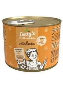 Bettys Landhausküche Nassfutter mit Ente & Geflügel, 6x200g
