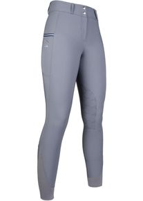 HKM Comfort FLO-Style Reithose, Silikon-Kniebesatz, grau, 176