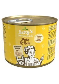 Bettys Landhausküche Nassfutter mit Pute & Reis, 6x200g