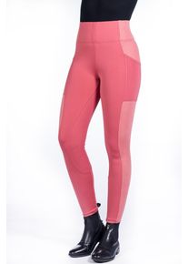 HKM Mesh Style Reitleggings, Silikon-Vollbesatz, himbeere, 36/38