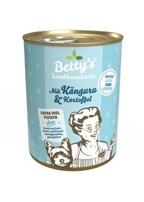 Bettys Landhausküche Nassfutter mit Känguru & Kartoffel, 6x400g