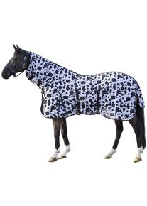 HKM Cow Fliegendecke mit Halsteil, schwarz/weiß, 125