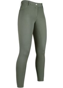 HKM Sunshine Reithose, Silikon-Vollbesatz, olivgrün, 34