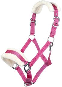 HKM Bischofshofen Halfter, Plüschpolsterung, magenta, Pony