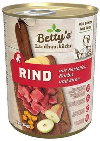 Bettys Landhausküche Nassfutter mit Rind & Kartoffel, 6x400g