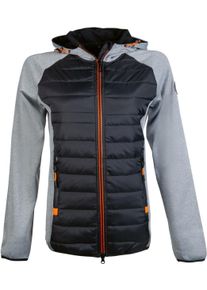 HKM Style Sweatjacke, grau melange/schwarz, XL