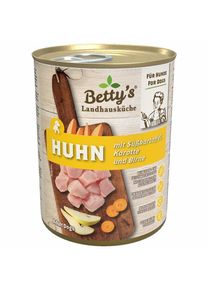 Bettys Landhausküche Nassfutter mit Huhn & Süßkartoffel, 6x400g