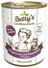 Bettys Landhausküche Cat Nassfutter mit Känguru pur, 6x400g