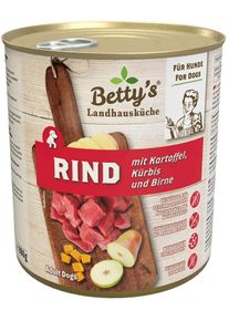 Bettys Landhausküche Nassfutter mit Rind & Kartoffel, 6x800g