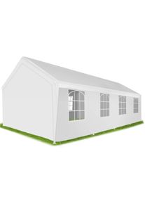 TecTake Tendone feste Mammut 8 x 4 m con sistema ad incastro, stabile ed idrorepellente - bianco - 404972
