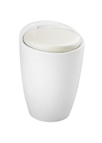 TecTake sgabello contenitore per il bagno - bianco - 402077