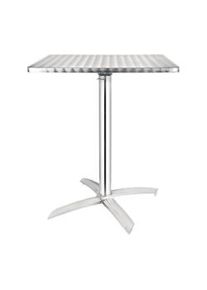 Mesa quadrada com dobradiças, aço inoxidável 600mm. Bolero CG838