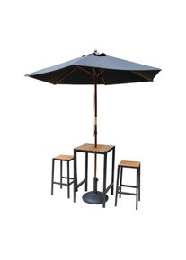 Gastronoble Taburete de bar Bolero de acero y madera de acacia