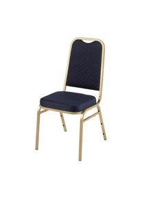 Cadeiras de banquete Bolero com encosto quadrado na cor azul