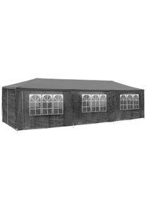 TecTake Padiglione Elasa 9 x 3 m con 8 pezzi laterali - grigio - 404875