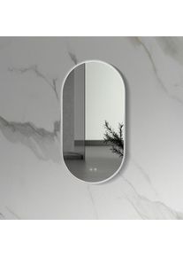 BELVIT Ovaler LED Spiegel mit Touchsteuerung und