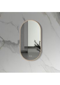 BELVIT Ovaler LED Spiegel mit Touchsteuerung und