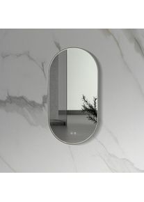 BELVIT Ovaler LED Spiegel mit Touchsteuerung und