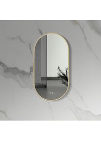 BELVIT Ovaler LED Spiegel mit Touchsteuerung und