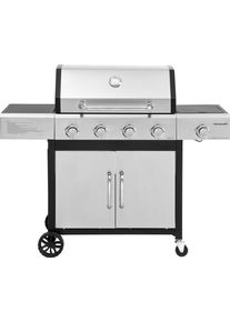 Hanseatic Gasgrill »Rockford« BxTxH: 133x59x112 cm in silberfarben, Größe B/H/T: 133 cm x 59 cm