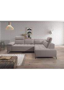 werk2 Ecksofa »Memo Focus-L, elektrisch erweiterbare Sitztiefe um ca. 30 cm, L-Form« Komfort nach Maß: Ausziehbare Sitztiefe, verstellbare...