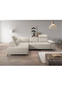 werk2 Ecksofa »Memo Focus-L, elektrisch erweiterbare Sitztiefe um ca. 30 cm, L-Form« Komfort nach Maß: Ausziehbare Sitztiefe, verstellbare...