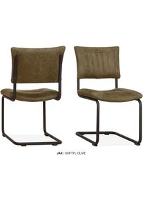 Omg Design Esszimmerstuhl »Jax« (Set) 2 Stk.Freischwinger im Industrial Design, pflegeleichter Bezug, Größe B/H/T: 52 cm x 78 cm x 56 cm